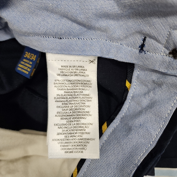 Polo Ralph Lauren Chino Pants Men's 34x34 Aviator Navy Stretch Straight Fit - Picture 11 of 14